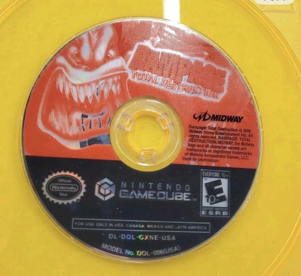 Rampage Total Destruction Nintendo Gamecube Disc Only -- S2G --