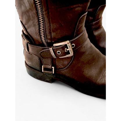 G By Guess Boots Women's sz 10 Black Hailee Knee High Side Zip Riding Boot