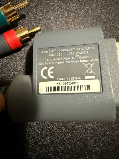 Official Microsoft Xbox 360 HD AV TV Component Composite Cable X810972-002