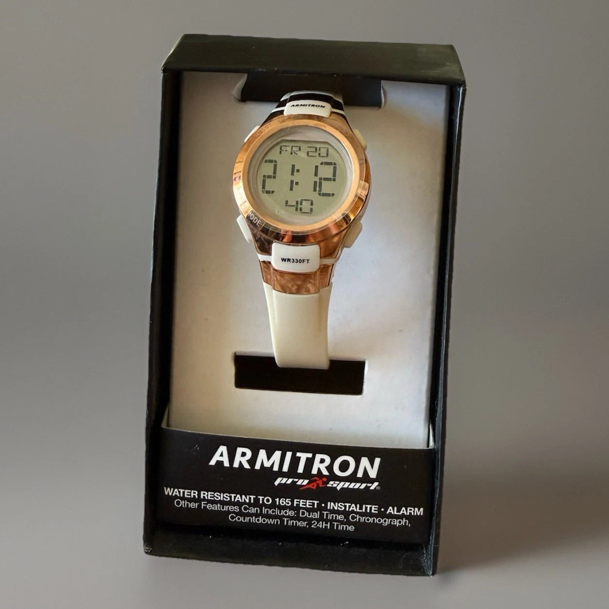Women's ARMITRON Pro-Sport Rose Gold & White