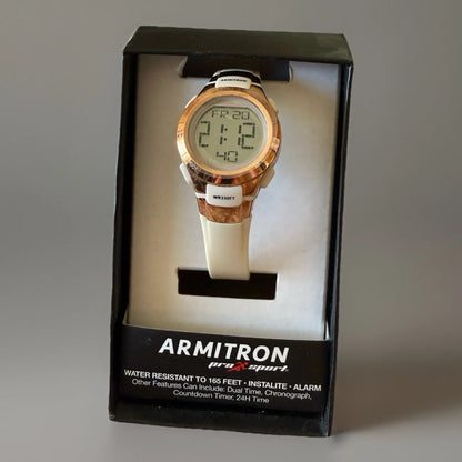 Women's ARMITRON Pro-Sport Rose Gold & White