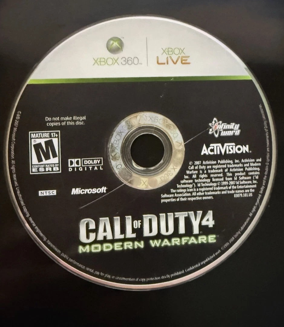 Call of Duty: Modern Warfare Game of the Year Xbox 360. Disc Only Tested Working