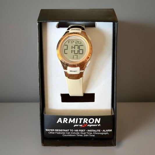 Women's ARMITRON Pro-Sport Rose Gold & White