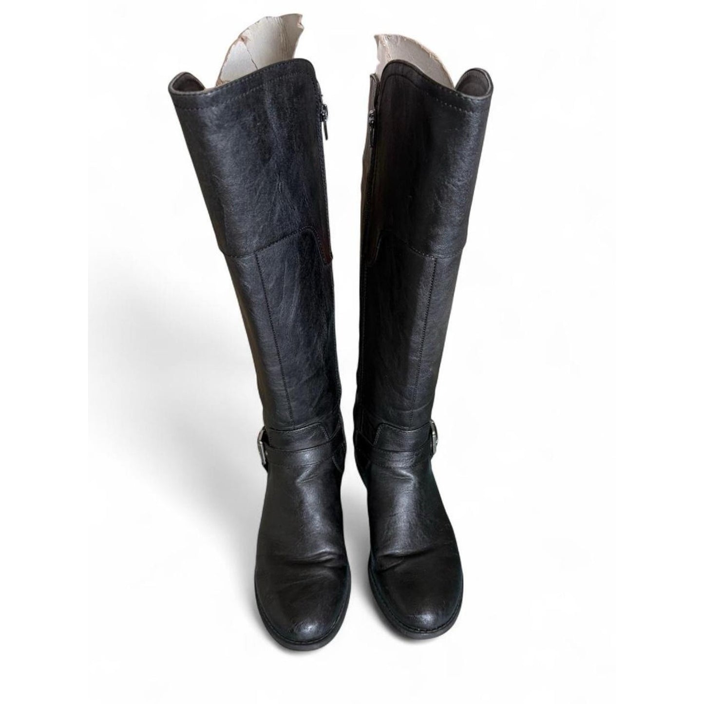 G By Guess Boots Women's sz 10 Black Hailee Knee High Side Zip Riding Boot