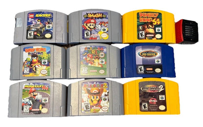 Nintendo 64  N64  Console Bundle 9-Games 6 -Controllers. DK64 Mario