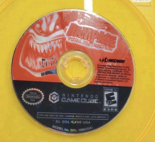 Rampage Total Destruction Nintendo Gamecube  Disc Only -- S2G --